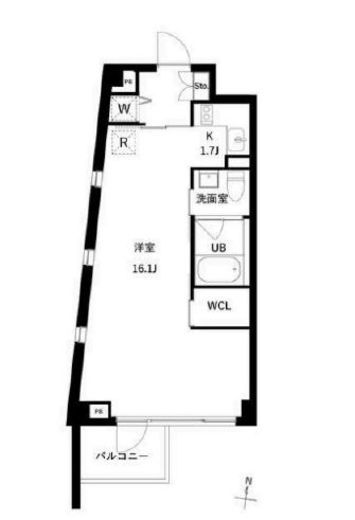 JMFレジデンス世田谷三宿　501号室　間取り