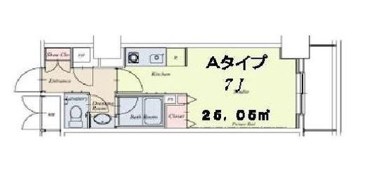 HF駒沢公園レジデンスタワー　1807号室　間取り