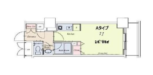 HF駒沢公園レジデンスタワー　2401号室　間取り