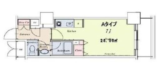 HF駒沢公園レジデンスタワー　2802号室　間取り