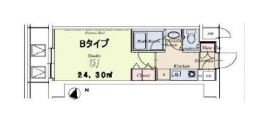 HF駒沢公園レジデンスタワー　412号室　間取り