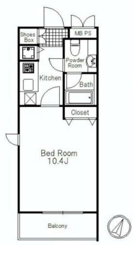 ヴィエント中目黒　404号室　間取り