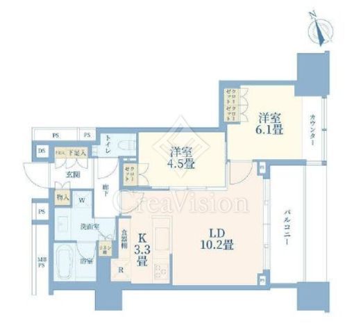 ザ・パークハウス三軒茶屋タワー　304号室　間取り