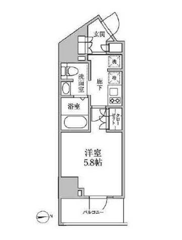 レジディア中延2　404号室　間取り