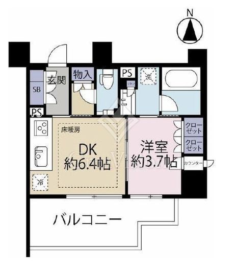 アトラス池尻レジデンス　905号室　間取り