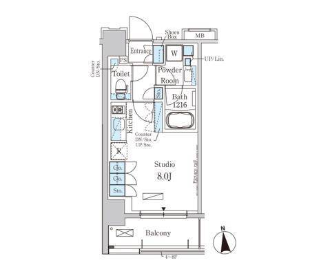 パークアクシス大森　601号室　間取り