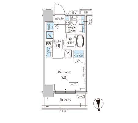 パークアクシス大森　805号室　間取り