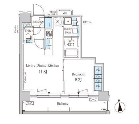 パークアクシス大森　901号室　間取り
