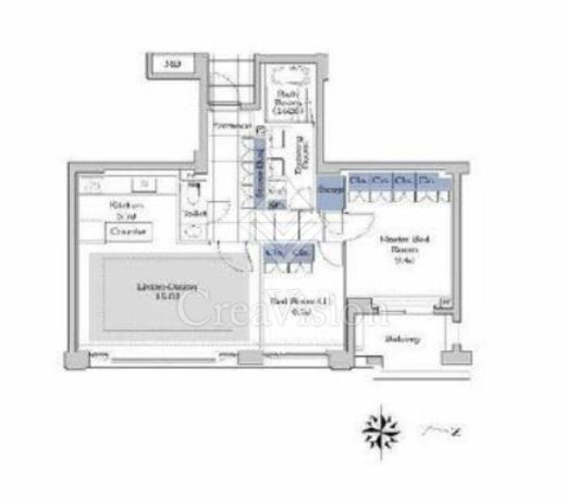プライムメゾン御殿山　E205号室　間取り