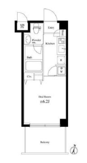ラスパシオ三軒茶屋　203号室　間取り
