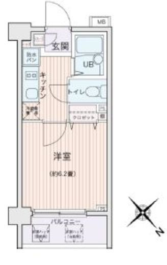 エコロジー都立大学レジデンス　110号室　間取り