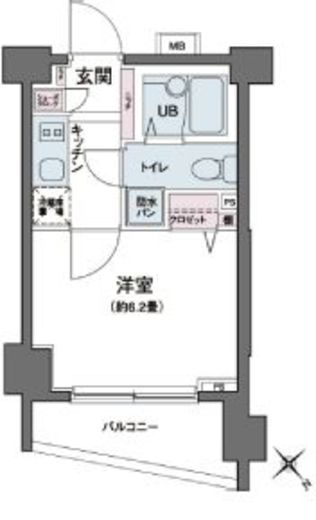 エコロジー都立大学レジデンス　613号室　間取り