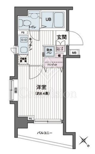 エコロジー都立大学レジデンス　513号室　間取り