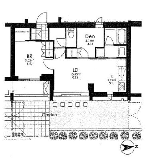 フレンシア玉川田園調布　101号室　間取り