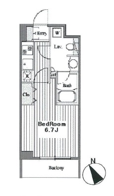 パシフィックコート目黒南　205号室　間取り