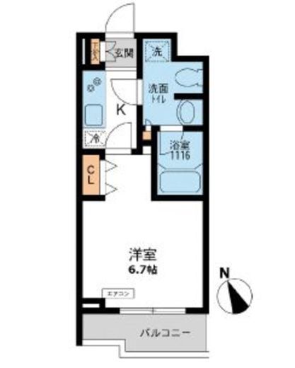 パシフィックコート目黒南　209号室　間取り