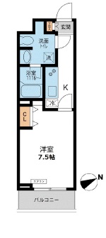 パシフィックコート目黒南　215号室　間取り