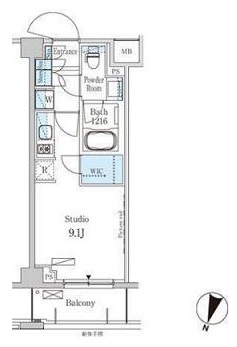 パークアクシス馬込レジデンス　207号室　間取り