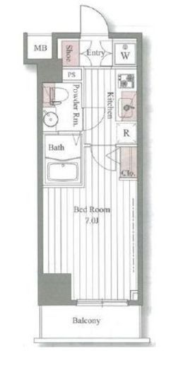 ドゥーエ大森　305号室　間取り