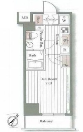 ドゥーエ大森　405号室　間取り