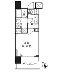 ドゥーエ大森　602号室　間取り