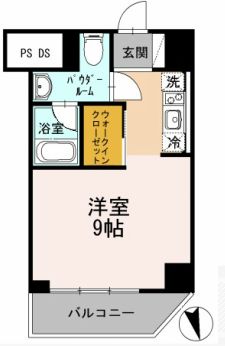 カスタリア大森3　609号室　間取り
