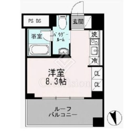 カスタリア大森3　708号室　間取り