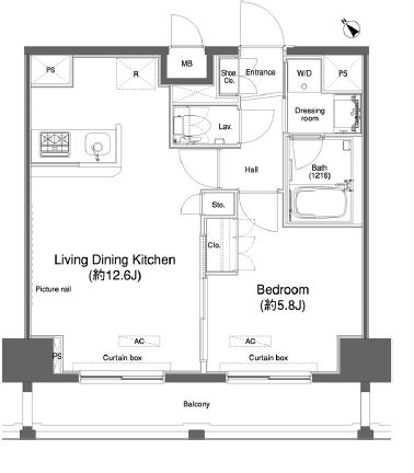 カスタリア大森2　1002号室　間取り