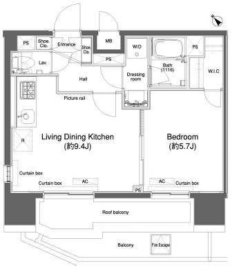 カスタリア大森2　1101号室　間取り