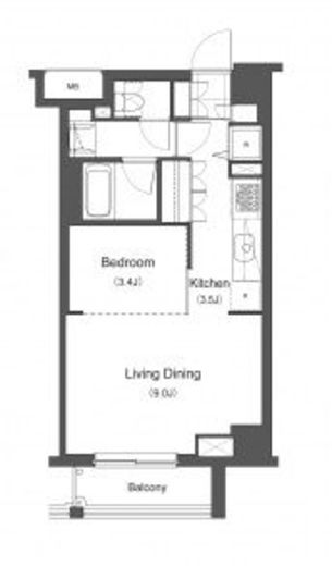 プライムアーバン長原上池台　306号室　間取り