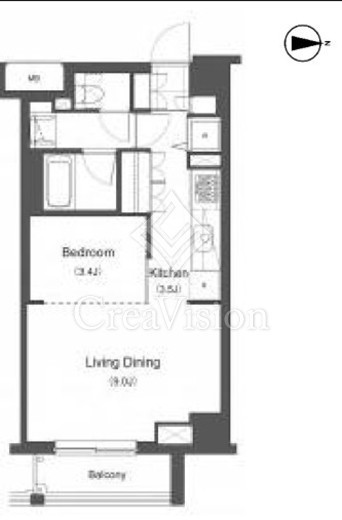 プライムアーバン長原上池台　505号室　間取り
