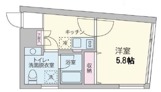 クーカイ・テラス祐天寺　401号室　間取り
