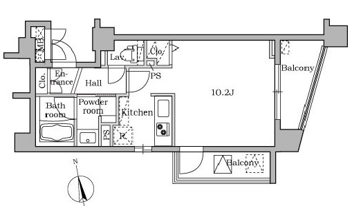 レジディア大井町2　405号室　間取り