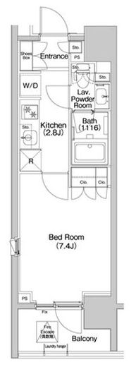 コンフォリア品川EAST　1108号室　間取り