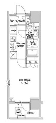 コンフォリア品川EAST　609号室　間取り