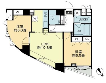 クロスレジデンス蒲田　1408号室　間取り