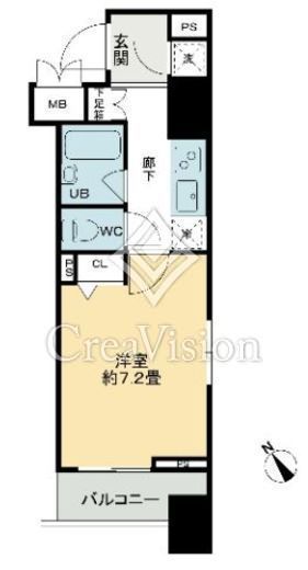 クロスレジデンス蒲田　801号室　間取り