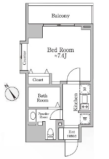 レジディア三宿　1103号室　間取り