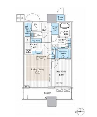 パークシティ大崎 ザ タワー　605号室　間取り
