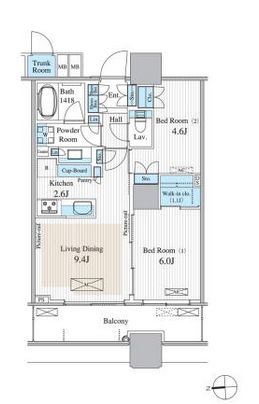 パークシティ大崎 ザ タワー　803号室　間取り