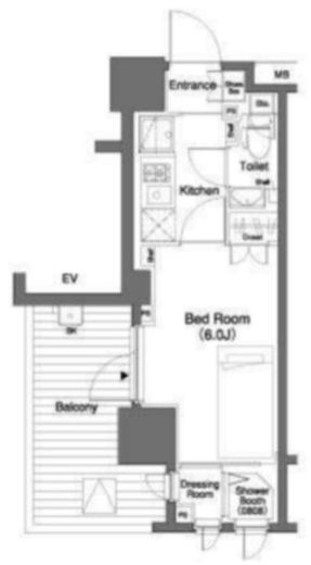 パークキューブ笹塚　403号室　間取り
