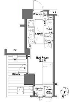 パークキューブ笹塚　903号室　間取り