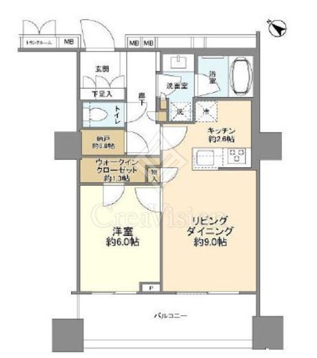 パークシティ大崎 ザ レジデンス　1006号室　間取り