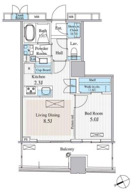 パークシティ大崎 ザ レジデンス　704号室　間取り