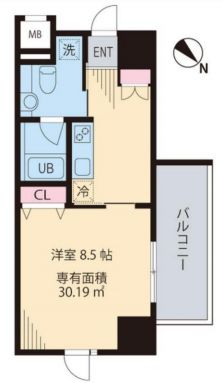 マノワール駒沢　305号室　間取り