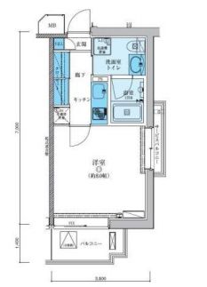 リヴシティ駒沢大学　1402号室　間取り
