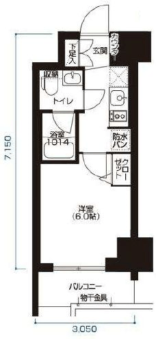 アーバネックス大森　1107号室　間取り