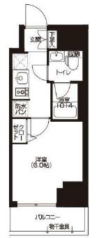 アーバネックス大森　1205号室　間取り