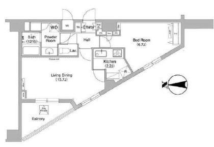コンフォリア下北沢　1001号室　間取り