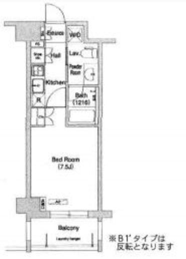 コンフォリア下北沢　307号室　間取り
